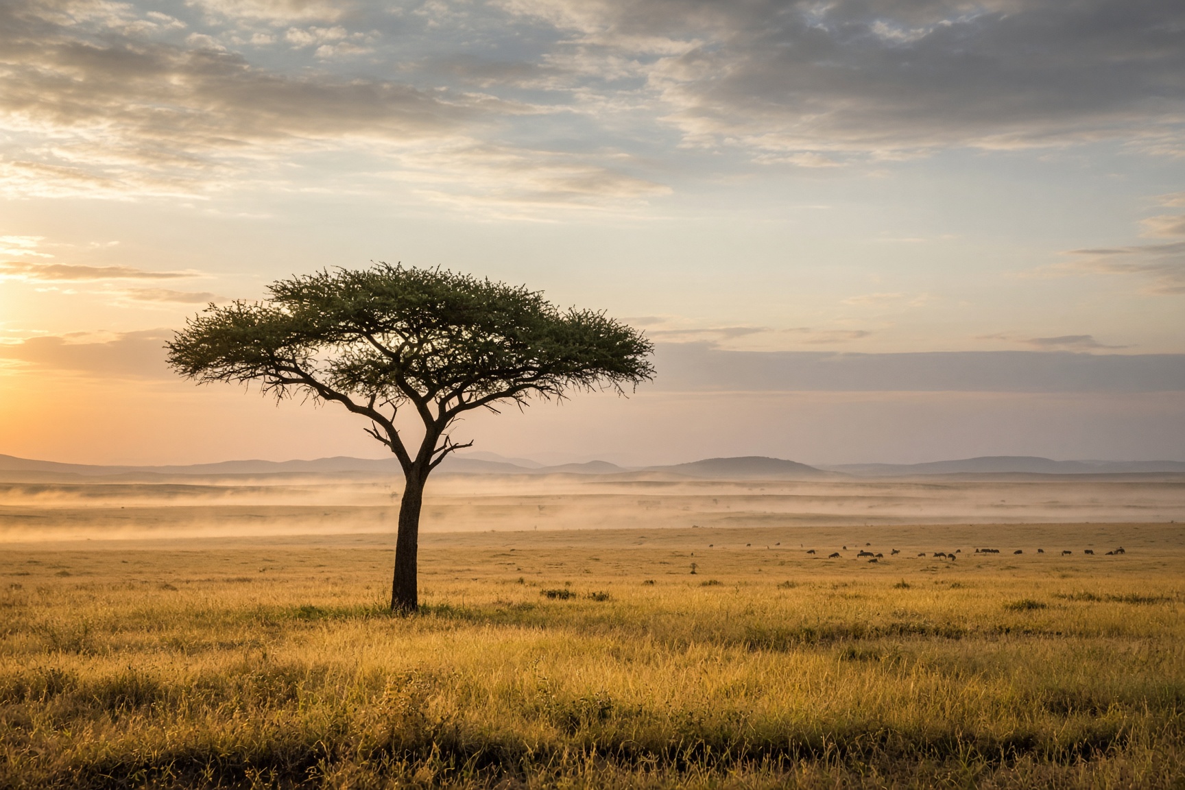 Dawn over the open plains